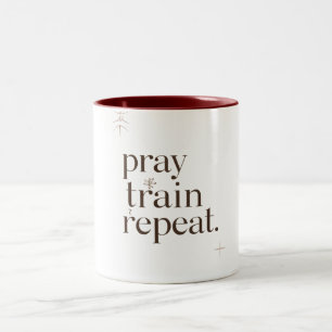 Bicolor Taza de oración, entrenamiento, repetición – Motiv