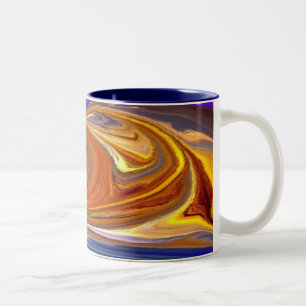 Bicolor Taza de oro de las ondas