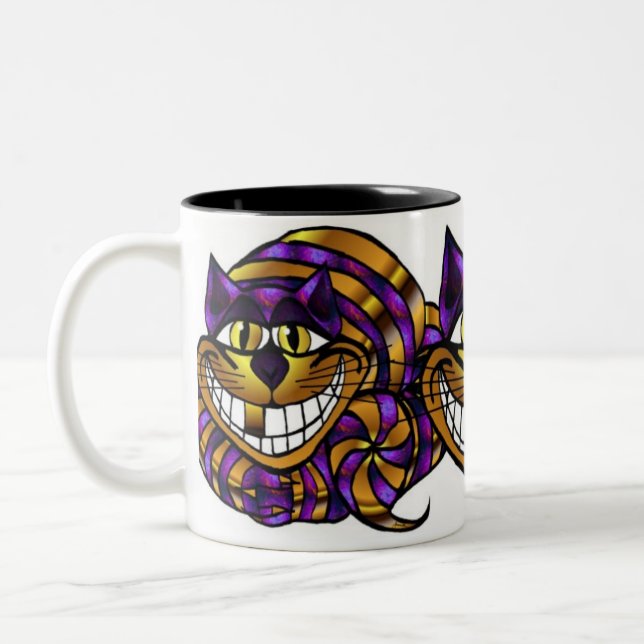 Bicolor Taza de oro del gato de Cheshire (Izquierda)