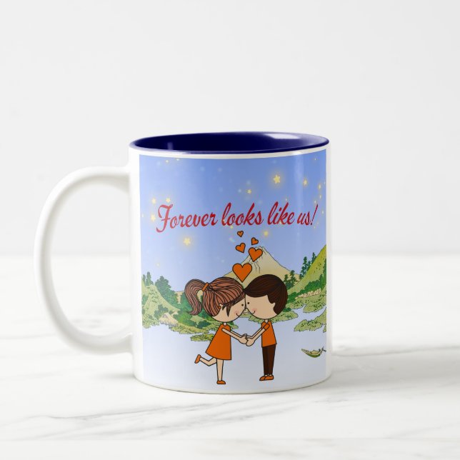 Bicolor Taza de pareja (Izquierda)