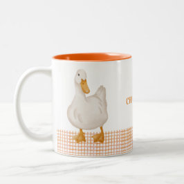Bicolor Taza de pato personalizada – Diseño de animal de g