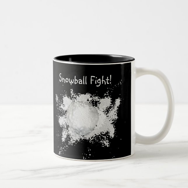 Bicolor Taza de Pelea de Bolas de Nieve (Derecha)