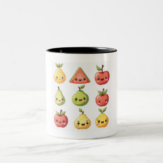 Bicolor taza de personaje de fruta