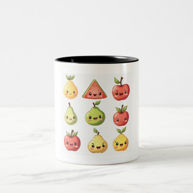 Bicolor taza de personaje de fruta (Centro)