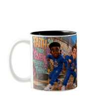 Taza de personaje Fe sobre todo