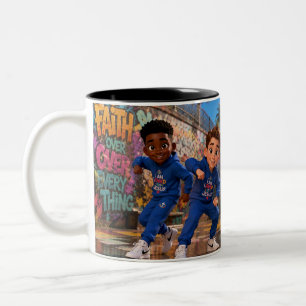 Bicolor Taza de personaje Fe sobre todo