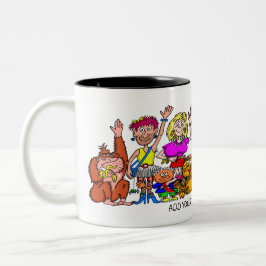Bicolor Taza de personas divertidas