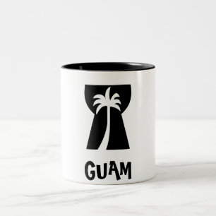 Bicolor TAZA de piedra de Guam Latte