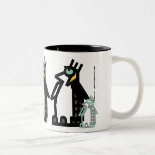 Bicolor Taza de pingüinos