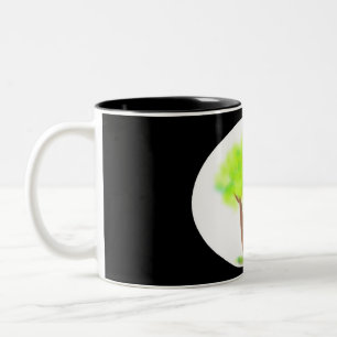 Bicolor taza de pintura de árbol km