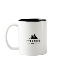Taza de Pirámides Modernas y Jeroglíficos Egipcios