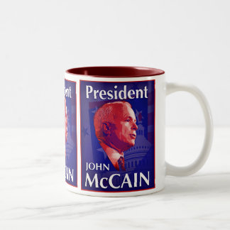 Bicolor Taza de presidente John McCain