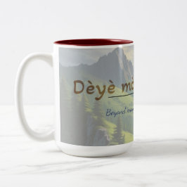 Bicolor Taza de proverbio haitiano – Dèyè Mòn Gen Mòn