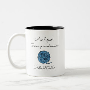 Bicolor Taza de punto de bola de hilo minimalista y divert