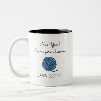 Bicolor Taza de punto de bola de hilo minimalista y divert