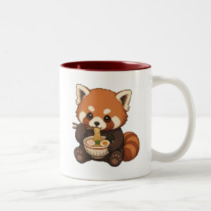 Bicolor Taza de Ramen de Panda Adorable
