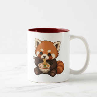 Bicolor Taza de Ramen de Panda Adorable