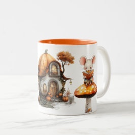 Bicolor Taza de Ratón y Cabaña de Hongos del Bosque Encant