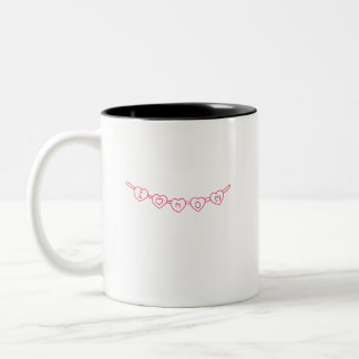 Bicolor Taza de regalo “Amo a mamá” – Simple y elegante