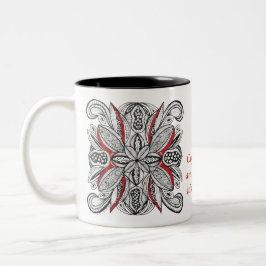 Bicolor Taza De Regalo Con Monograma Personalizado Y Cita 