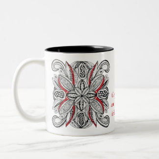 Bicolor Taza De Regalo Con Monograma Personalizado Y Cita 