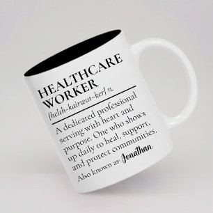 Bicolor Taza de regalo de agradecimiento para trabajador s