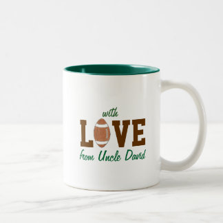 Bicolor Taza de regalo de fútbol "con amor"