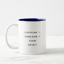 Bicolor Taza de regalo de humor de oficina con citas diver