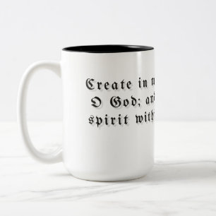 Bicolor Taza de regalo Salmo 51:10