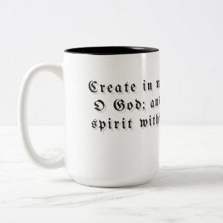 Bicolor Taza de regalo Salmo 51:10