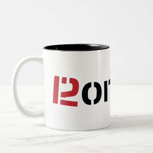 Bicolor Taza de Ron Paul 2012 (Izquierda)