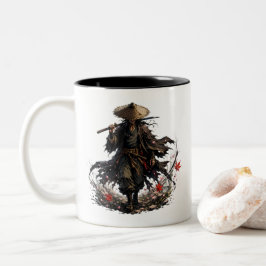 Bicolor Taza de Ronin Errante Místico | Guerrero Samurái e