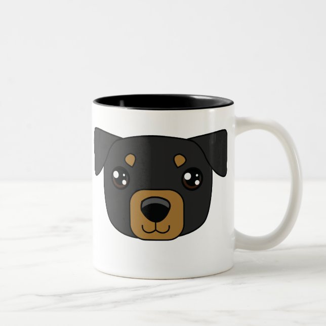 Bicolor Taza de Rottweiller (Derecha)