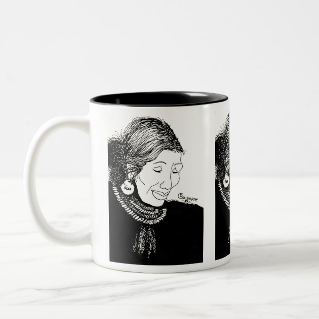 Bicolor Taza de señora india (Izquierda)