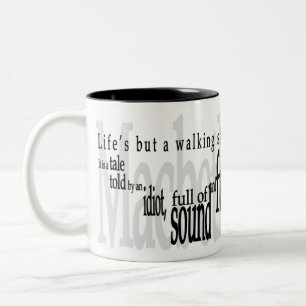 Bicolor Taza de Shakespeare de la "vida pero de una sombra