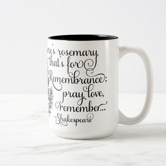 Bicolor Taza de Shakespeare, Rosemary para la (Derecha)