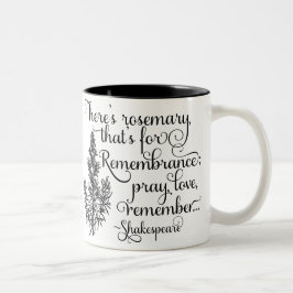 Bicolor Taza de Shakespeare, Rosemary para la
