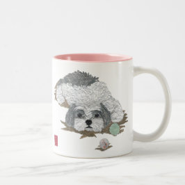 Bicolor Taza de Shih Tzu