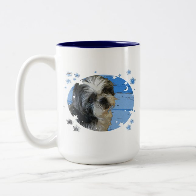 Bicolor Taza de Shih Tzu (Izquierda)