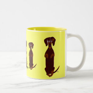 Bicolor Taza de Sidney del Dachshund