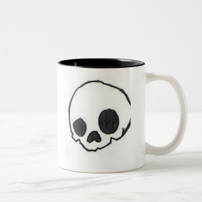 Bicolor Taza de Skully (Derecha)