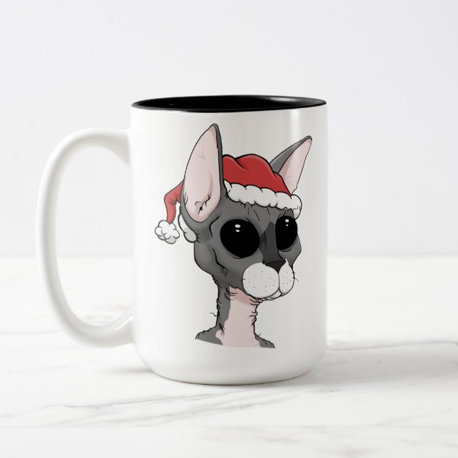 Bicolor Taza de Sphynx del navidad (Izquierda)