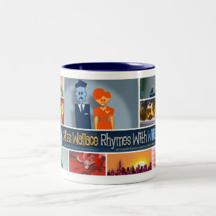 Bicolor Taza de Srta. Wallace Rhymes With Guillermo