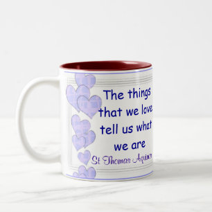 Bicolor Taza de St Thomas Aquinas