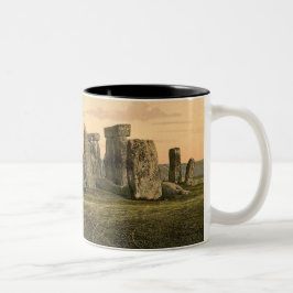 Bicolor Taza de Stonehenge del vintage