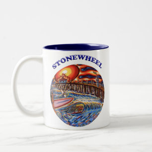 Bicolor Taza de Stonewheel Surfin