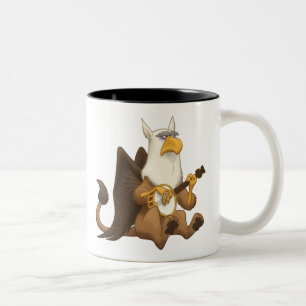 Bicolor Taza de Strummin Gryphon del banjo
