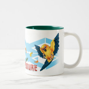 Bicolor Taza de Sun Conure Cutie