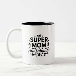 Bicolor Taza de Super Mamá Amante del Café de Dos Tonos Di