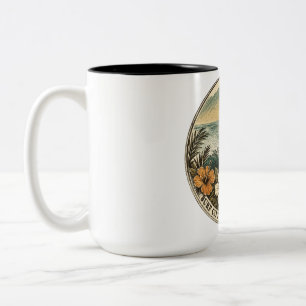Bicolor TAZA DE SURF CITY - Huntington Beach, Ca